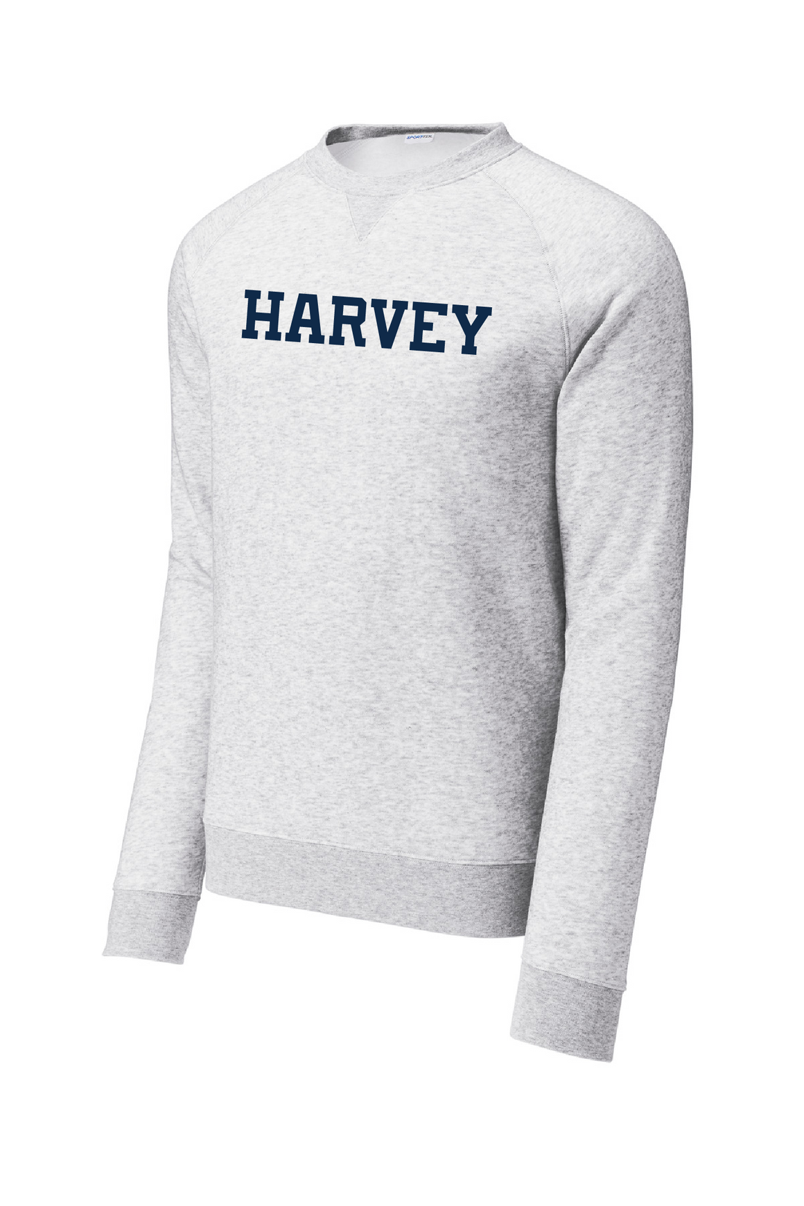 Harvey School Vintage Style Notch Collar Crewneck Sweatshirt - Straight Logo